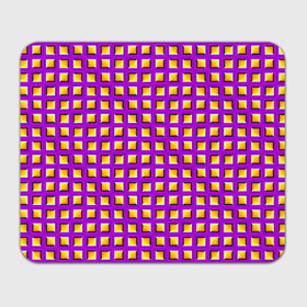 Прямоугольный коврик для мышки с принтом Фиолетовый Фон с Желтыми Квадратами (Иллюзия Движения) в Кировске, натуральный каучук | размер 230 х 185 мм; запечатка лицевой стороны | абстракция | аум | галлюцинация | зазеркалье | игра ума | иллюзии | индиго | майя | мантра | медитация | мираж | неон | нирвана | обман зрения | ом | оптические иллюзии | просветление | психоделика