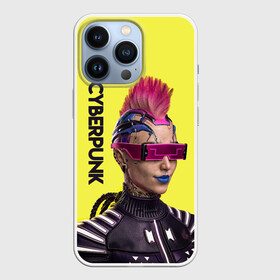 Чехол для iPhone 13 Pro с принтом Cyberpunk (Панк) в Кировске,  |  | Тематика изображения на принте: 3d | cuberpunk 2077 | cyberpunk | девушка панк | игра | надпись | панк