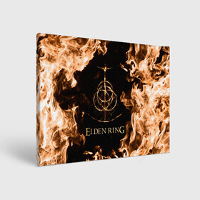 Холст прямоугольный с принтом Elden Ring Logo в Кировске, 100% ПВХ |  | elden ring | игра элден ринг | кольцо элдена | элден | элден ринг
