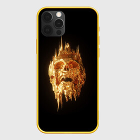 Чехол для iPhone 12 Pro Max с принтом GOLDEN SKULL | ЗОЛОТОЙ ЧЕРЕП в Кировске, Силикон |  | art | bones | design | gold | skull | золото | череп