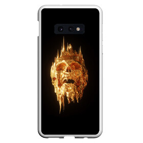 Чехол для Samsung S10E с принтом GOLDEN SKULL | ЗОЛОТОЙ ЧЕРЕП в Кировске, Силикон | Область печати: задняя сторона чехла, без боковых панелей | art | bones | design | gold | skull | золото | череп