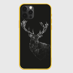 Чехол для iPhone 12 Pro с принтом DEER | POLYGONS в Кировске, силикон | область печати: задняя сторона чехла, без боковых панелей | abstract | deer | geometry | polygon | абстракция | геометрия | олень | полигоны