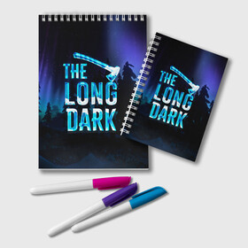 Блокнот с принтом The Long Dark Logo в Кировске, 100% бумага | 48 листов, плотность листов — 60 г/м2, плотность картонной обложки — 250 г/м2. Листы скреплены удобной пружинной спиралью. Цвет линий — светло-серый
 | alaska | long dark | the long dark | аляска | выживание | длинная тьма | долгая тьма | игра long dark