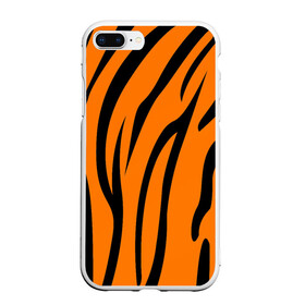 Чехол для iPhone 7Plus/8 Plus матовый с принтом Текстура тигра/tiger в Кировске, Силикон | Область печати: задняя сторона чехла, без боковых панелей | tiger | кошка | оранжевый черный | символ 22 года | текстура | тигр
