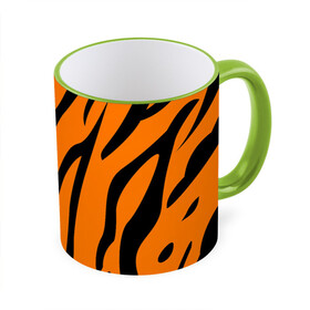Кружка с принтом Текстура тигра/tiger в Кировске, керамика | ёмкость 330 мл | tiger | кошка | оранжевый черный | символ 22 года | текстура | тигр