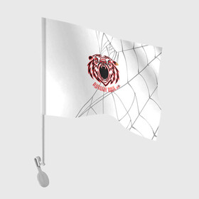 Флаг для автомобиля с принтом Бардак -Русский рок с паутиной в Кировске, 100% полиэстер | Размер: 30*21 см | бакдак | паук | паутина | рок | рок группа | русский рок