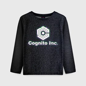 Детский лонгслив 3D с принтом Экран Cognito Inc в Кировске, 100% полиэстер | длинные рукава, круглый вырез горловины, полуприлегающий силуэт
 | знак | лого | надпись | помехи | экран