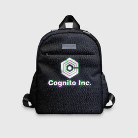 Детский рюкзак 3D с принтом Экран Cognito Inc в Кировске, 100% полиэстер | лямки с регулируемой длиной, сверху петелька, чтобы рюкзак можно было повесить на вешалку. Основное отделение закрывается на молнию, как и внешний карман. Внутри дополнительный карман. По бокам два дополнительных кармашка | Тематика изображения на принте: знак | лого | надпись | помехи | экран