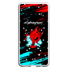 Чехол для Samsung Galaxy S10 с принтом Cyberpunk 2077 Белый снег в Кировске, Силикон | Область печати: задняя сторона чехла, без боковых панелей | cd project red | cyberpunk 2077 | keanu reeves | samurai | киану ривз | киберпанк 2077 | новогодний | самураи | снег | снежинки