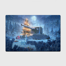 Головоломка Пазл магнитный 126 элементов с принтом World of Tanks Christmas в Кировске, полимерный материал с магнитным слоем | 126 деталей, размер изделия —  180*270 мм | Тематика изображения на принте: art | christmas | gifts | moon | new year | night | snow | tank | tree | winter | world of tanks | арт | елка | зима | луна | новый год | ночь | подарки | рождество | снег | танк