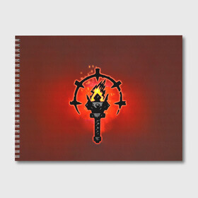 Альбом для рисования с принтом Darkest Dungeon Факел в Кировске, 100% бумага
 | матовая бумага, плотность 200 мг. | darkest dungeon | fire | flame | torch | огонь | пламя | темнейшее подземелье | темное подземелье