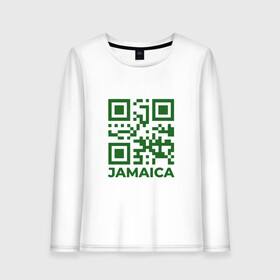 Женский лонгслив хлопок с принтом QR Jamaica в Кировске, 100% хлопок |  | coronavirus | covid | covid19 | qr code | qr код | sputnik | вакцина | вакцинация | вирус | здоровье | изоляция | иммунитет | карантин | ковид | код | корона | коронавирус | маркировка | маска | матрица | п | пандемия