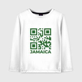 Детский лонгслив хлопок с принтом QR Jamaica в Кировске, 100% хлопок | круглый вырез горловины, полуприлегающий силуэт, длина до линии бедер | coronavirus | covid | covid19 | qr code | qr код | sputnik | вакцина | вакцинация | вирус | здоровье | изоляция | иммунитет | карантин | ковид | код | корона | коронавирус | маркировка | маска | матрица | п | пандемия