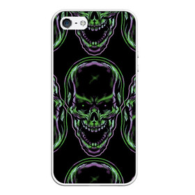 Чехол для iPhone 5/5S матовый с принтом Skulls vanguard pattern 2077 в Кировске, Силикон | Область печати: задняя сторона чехла, без боковых панелей | fashion | hype | neon | pattern | skull | vanguard | авангард | неон | узор | хайп | череп