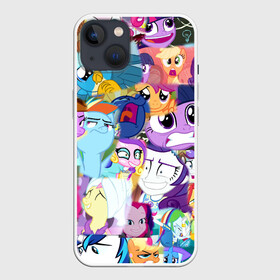 Чехол для iPhone 13 с принтом My Little Pony Персонажи в Кировске,  |  | Тематика изображения на принте: friendship is magic | mlp | my little pony | pinky pie | pony | spike | swag | sweaty ba | дружба | искорка | крошка бель | литл пони | маленькие пони | мой маленький пони | мульфтфильм | пони | поняши | поняшки | сва