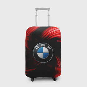 Чехол для чемодана 3D с принтом BMW RED BEAST в Кировске, 86% полиэфир, 14% спандекс | двустороннее нанесение принта, прорези для ручек и колес | autosport | bmw | motorsport | авто | автоспорт | бмв | в тренде | красный | машина | подарок | популярое | рекомендации | спорт