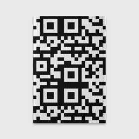 Обложка для паспорта матовая кожа с принтом qr code куаркод в Кировске, натуральная матовая кожа | размер 19,3 х 13,7 см; прозрачные пластиковые крепления | Тематика изображения на принте: covid | qr code | антикороновирус | ковид | куаркод | привика