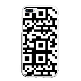 Чехол для iPhone 7Plus/8 Plus матовый с принтом qr code куаркод в Кировске, Силикон | Область печати: задняя сторона чехла, без боковых панелей | Тематика изображения на принте: covid | qr code | антикороновирус | ковид | куаркод | привика