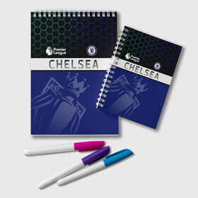 Блокнот с принтом FC Chelsea London | ФК Челси Лонон в Кировске, 100% бумага | 48 листов, плотность листов — 60 г/м2, плотность картонной обложки — 250 г/м2. Листы скреплены удобной пружинной спиралью. Цвет линий — светло-серый
 | blue | champion | chelsea | club | football | lions | london | soccer | sport | англия | аристократы | британия | клуб | лондон | львы | синие | спорт | футбол | челси | чемпион