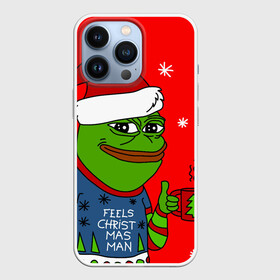 Чехол для iPhone 13 Pro с принтом Pepe New Year    Pepe the Frog в Кировске,  |  | pepe | pepe new year | pepe the frog | лягушенок пепе | лягушка | лягушка мем | мемы | новогодние | новогодние мемы | новый год | пепе | с новым годом