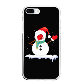 Чехол для iPhone 7Plus/8 Plus матовый с принтом Cartoon Dab Snowman в Кировске, Силикон | Область печати: задняя сторона чехла, без боковых панелей | 2022 | 22 | cartoon | christmas | dab | dub | mult | new | notes | scarf | snow | snowman | snowy | woman | year | баба | год | даб | мультяшный | новый | очки | рождество | снег | снеговик | снежная | шарф