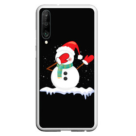 Чехол для Honor P30 с принтом Cartoon Dab Snowman в Кировске, Силикон | Область печати: задняя сторона чехла, без боковых панелей | 2022 | 22 | cartoon | christmas | dab | dub | mult | new | notes | scarf | snow | snowman | snowy | woman | year | баба | год | даб | мультяшный | новый | очки | рождество | снег | снеговик | снежная | шарф