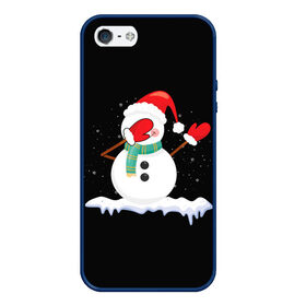 Чехол для iPhone 5/5S матовый с принтом Cartoon Dab Snowman в Кировске, Силикон | Область печати: задняя сторона чехла, без боковых панелей | Тематика изображения на принте: 2022 | 22 | cartoon | christmas | dab | dub | mult | new | notes | scarf | snow | snowman | snowy | woman | year | баба | год | даб | мультяшный | новый | очки | рождество | снег | снеговик | снежная | шарф