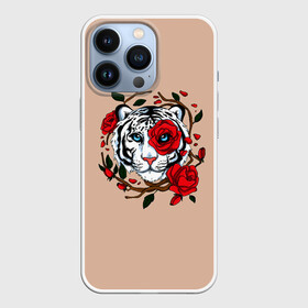 Чехол для iPhone 13 Pro с принтом White Tiger. Symbol в Кировске,  |  | blue | christmas | eyes | face | flowers | glow | muzzle | new | rose | snow | symbol | tiger | tulip | white | winter | year | белый | глаза | год | года | зима | лицо | нового | новый | рождество | свечение | символ | синее | тигр | тигра