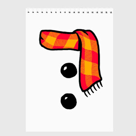 Скетчбук с принтом Snowman Outfit в Кировске, 100% бумага
 | 48 листов, плотность листов — 100 г/м2, плотность картонной обложки — 250 г/м2. Листы скреплены сверху удобной пружинной спиралью | attributes | buttons | christmas | new | scarf | snow | snowman | snowy | woman | year | атрибутика | баба | год | новый | пуговица | пуговицы | рождество | снег | снеговик | снежная | шарф