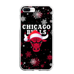 Чехол для iPhone 7Plus/8 Plus матовый с принтом НОВОГОДНИЙ CHICAGO BULLS 2022 СНЕЖИНКИ в Кировске, Силикон | Область печати: задняя сторона чехла, без боковых панелей | 2022 | 23 | basketball | bulls | chicago bulls | jordan | logo | michael jordan | nba | red | sport | баскетбол | быки | джордан | лого | майкл джордан | новогодний чикаго булс | новый год | спорт | чикаго буллс | чикаго булс новый год