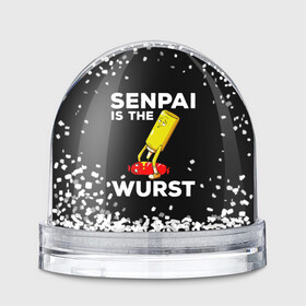 Игрушка Снежный шар с принтом SENPAI IS THE WURST сосиска и горчичка в Кировске, Пластик | Изображение внутри шара печатается на глянцевой фотобумаге с двух сторон | ahegao | anime | kawai | kowai | manga | oppai | otaku | sempai | senpai | sugoi | waifu | yandere | аниме | ахегао | вайфу | ковай | манга | отаку | семпай | сенпай | тренд