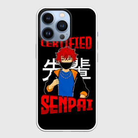 Чехол для iPhone 13 Pro с принтом CERTIFIED SENPAI в Кировске,  |  | ahegao | anime | kawai | kowai | manga | oppai | otaku | sempai | senpai | sugoi | waifu | yandere | аниме | ахегао | вайфу | ковай | манга | отаку | семпай | сенпай | тренд