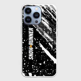 Чехол для iPhone 13 Pro с принтом SnowRunner Logo в Кировске,  |  | Тематика изображения на принте: race | snowrunner | гонки | гонки по бездорожью | гоночные игры | зимние гонки | снежные гонки | снежный бегун | сноу раннер | сноураннер