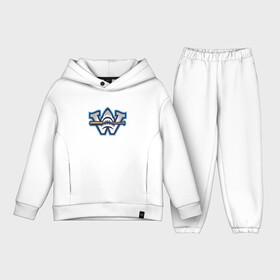 Детский костюм хлопок Oversize с принтом Wilmington Sharks в Кировске,  |  | baseball | bat | fangs | shark | team | usa | wilmington | акула | бейсбол | бита | вильмингтон | клыки | сша