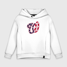 Детское худи Oversize хлопок с принтом Washington Nationals   baseball team в Кировске, френч-терри — 70% хлопок, 30% полиэстер. Мягкий теплый начес внутри —100% хлопок | боковые карманы, эластичные манжеты и нижняя кромка, капюшон на магнитной кнопке | baseball | flag | sport | team | washington | бейсбол | вашингтон | спорт | сша | флаг