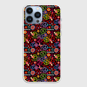 Чехол для iPhone 13 Pro Max с принтом Хиппарь в Кировске,  |  | hippie | hipster | love | nirvana | pacific | pacifist | peace | rap | rastaman | subculture | битник | веган | знак пацифики | любовь | медитация | мир | нирвана | пацифик | пацифист | психоделика | психоделический рок | растаман