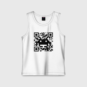 Детская майка хлопок с принтом QR-Monster в Кировске,  |  | Тематика изображения на принте: 19 | code | corona | covid | meme | memes | monster | ncov | ncov19 | qr | quick | response | virus | антивирус | антикоронавирус | быстрый | вирус | ковид | код | корона | коронавирус | мем | мемы | монстр | отклик