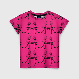 Детская футболка 3D с принтом Просто девочки в Кировске, 100% гипоаллергенный полиэфир | прямой крой, круглый вырез горловины, длина до линии бедер, чуть спущенное плечо, ткань немного тянется | аниме | девочка | девушкам | люди | розовый