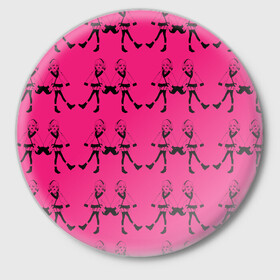 Значок с принтом Просто девочки в Кировске,  металл | круглая форма, металлическая застежка в виде булавки | аниме | девочка | девушкам | люди | розовый