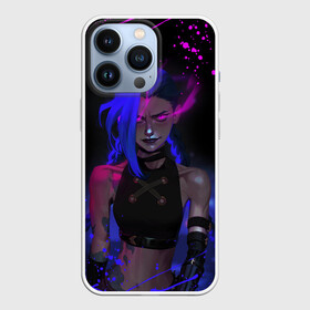 Чехол для iPhone 13 Pro с принтом JINX NEON EYES   LOL GAME HERO в Кировске,  |  | Тематика изображения на принте: akali | arcane | fan | fan art | hero | jinx | kda | kda mas | league of legends | lol | moba | neon | акали | аркейн | герой | джинкс | кда | лига легенд | лол | моба | неон