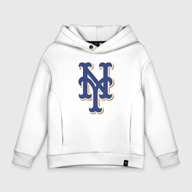 Детское худи Oversize хлопок с принтом New York Mets   baseball team в Кировске, френч-терри — 70% хлопок, 30% полиэстер. Мягкий теплый начес внутри —100% хлопок | боковые карманы, эластичные манжеты и нижняя кромка, капюшон на магнитной кнопке | Тематика изображения на принте: baseball | new york mets | team | usa | бейсбол | нью йорк | сша