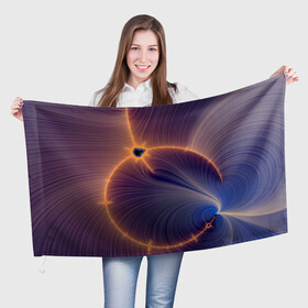 Флаг 3D с принтом Black Hole Tribute design в Кировске, 100% полиэстер | плотность ткани — 95 г/м2, размер — 67 х 109 см. Принт наносится с одной стороны | астрономия | астрофизика | вселенная | галактика | звезда | космос | фрактал | черная дыра