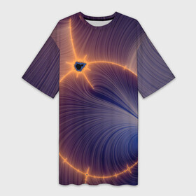 Платье-футболка 3D с принтом Black Hole Tribute design в Кировске,  |  | астрономия | астрофизика | вселенная | галактика | звезда | космос | фрактал | черная дыра