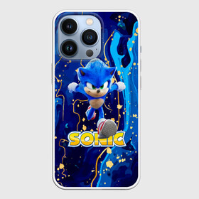 Чехол для iPhone 13 Pro с принтом [Sonic]   Бежит со скоростью звука в Кировске,  |  | game | sega | sonic | sonic the hedgehog | видеоигра | доктор эггман | звуковой | игра | со скоростью звука | соник | соник в кино