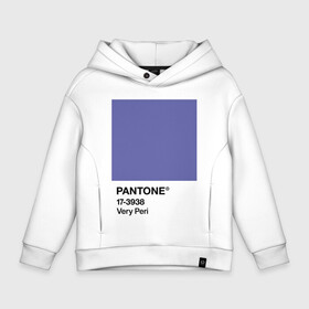 Детское худи Oversize хлопок с принтом Цвет Pantone 2022 года - Very Peri в Кировске, френч-терри — 70% хлопок, 30% полиэстер. Мягкий теплый начес внутри —100% хлопок | боковые карманы, эластичные манжеты и нижняя кромка, капюшон на магнитной кнопке | pantone | very peri | violet | графический дизайн | дизайн | дизайнерский мем | дизигн | дизигнер | мем | пантон | сиреневый | фиолетовый | цвет 2022 года | цвет года | цвет пантон