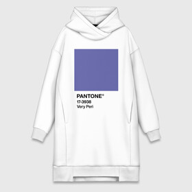 Платье-худи хлопок с принтом Цвет Pantone 2022 года - Very Peri в Кировске,  |  | pantone | very peri | violet | графический дизайн | дизайн | дизайнерский мем | дизигн | дизигнер | мем | пантон | сиреневый | фиолетовый | цвет 2022 года | цвет года | цвет пантон