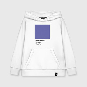 Детская толстовка хлопок с принтом Цвет Pantone 2022 года - Very Peri в Кировске, 100% хлопок | Круглый горловой вырез, эластичные манжеты, пояс, капюшен | pantone | very peri | violet | графический дизайн | дизайн | дизайнерский мем | дизигн | дизигнер | мем | пантон | сиреневый | фиолетовый | цвет 2022 года | цвет года | цвет пантон