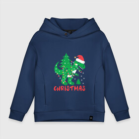 Детское худи Oversize хлопок с принтом Christmas Dinosaur в Кировске, френч-терри — 70% хлопок, 30% полиэстер. Мягкий теплый начес внутри —100% хлопок | боковые карманы, эластичные манжеты и нижняя кромка, капюшон на магнитной кнопке | Тематика изображения на принте: 2022 | christmas | claus | dinosaur | new year | santa | snow | tiger | winter | год тигра | годзилла | дед мороз | динозавр | елка | зима | мороз | новый год | олень | подарок | праздник | рождество | санта клаус | снег | снеговик