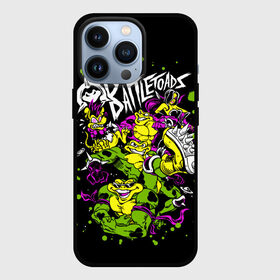 Чехол для iPhone 13 Pro с принтом Battletoads   Боевые Жабы в Кировске,  |  | Тематика изображения на принте: battletoads | pimple | rash | zitz | боевые жабы | зитц | игры | лягушки | пимпл | раш