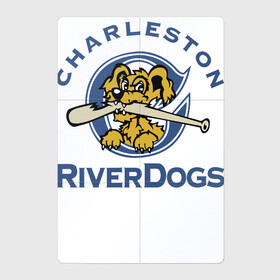 Магнитный плакат 2Х3 с принтом Charleston River Dogs в Кировске, Полимерный материал с магнитным слоем | 6 деталей размером 9*9 см | baseball | bat | dog | fangs | jaw | muzzle | team | usa | бейсбол | бита | клыки | пасть | пёс
